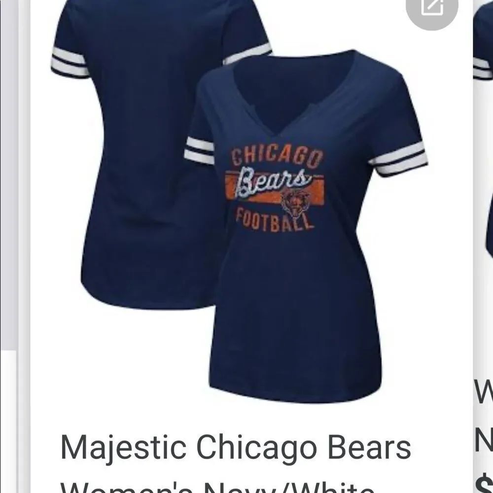 Chicago Bears Fitted Tee Large  NWT